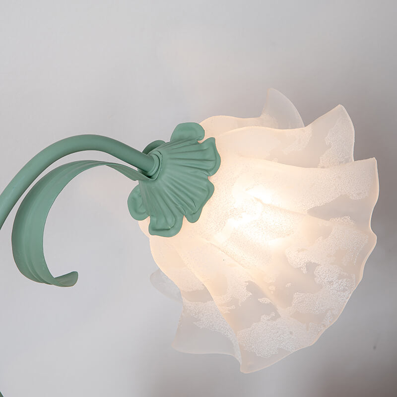 Lampe de table à fleurs romantique