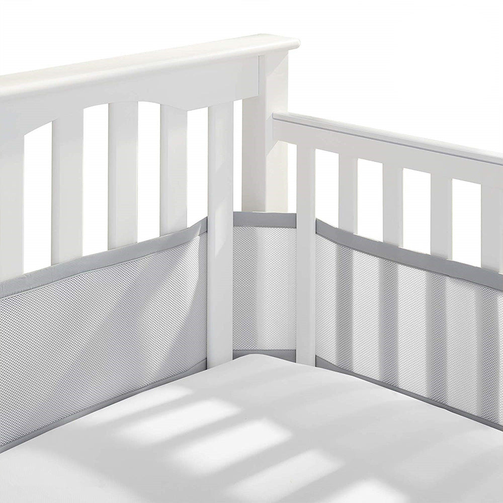 Krippenschutz Baby Antikollisionsbett Zaun Atmungsaktiv Abnehmbare und waschbare Krippenstoßstange
