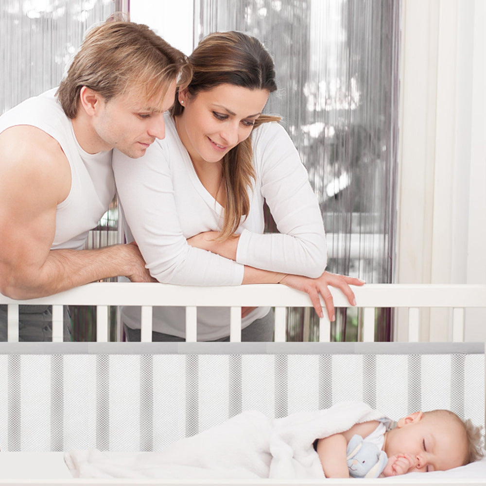 Krippenschutz Baby Antikollisionsbett Zaun Atmungsaktiv Abnehmbare und waschbare Krippenstoßstange