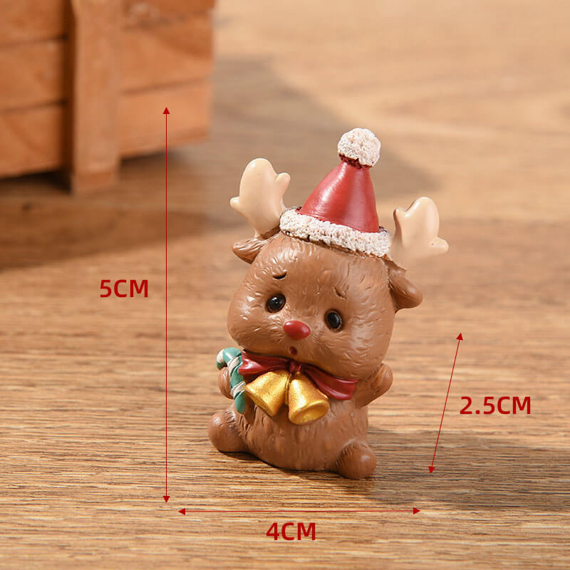 Décorations d'animaux miniatures de Noël
