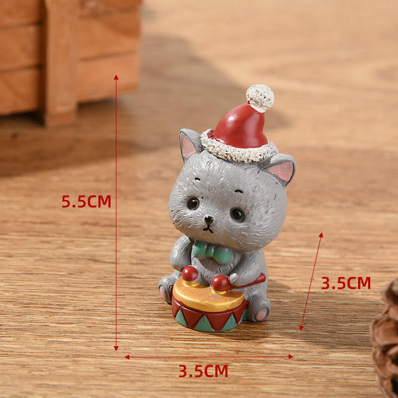 Décorations d'animaux miniatures de Noël