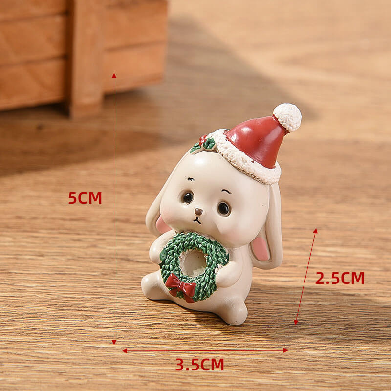 Décorations d'animaux miniatures de Noël
