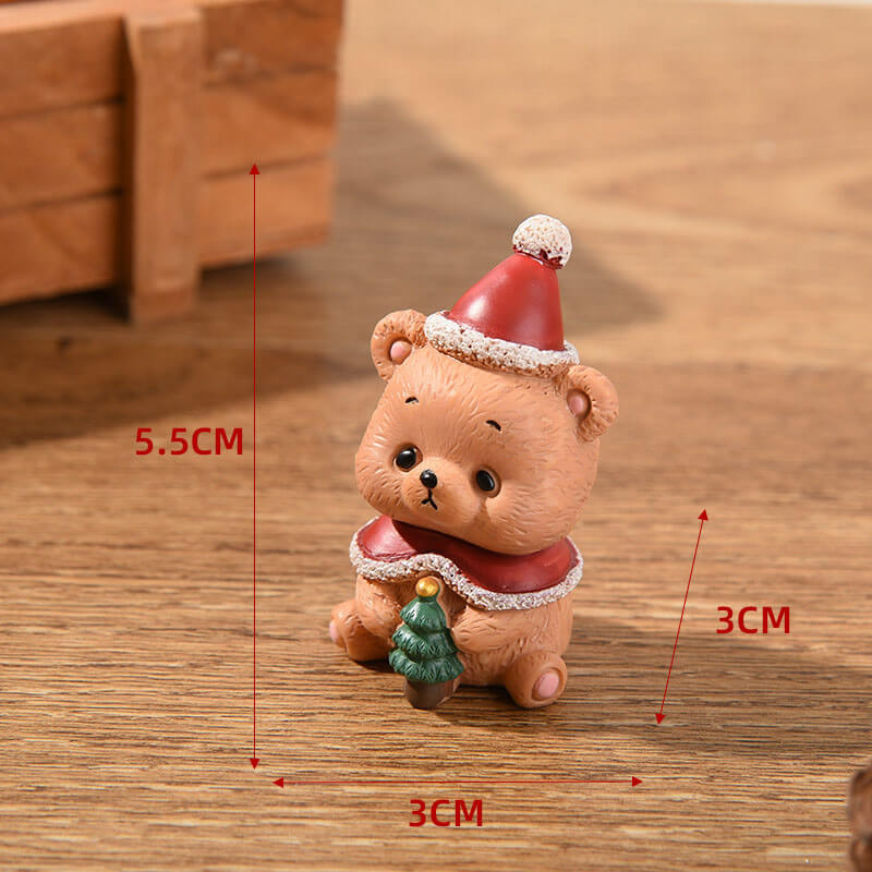 Décorations d'animaux miniatures de Noël