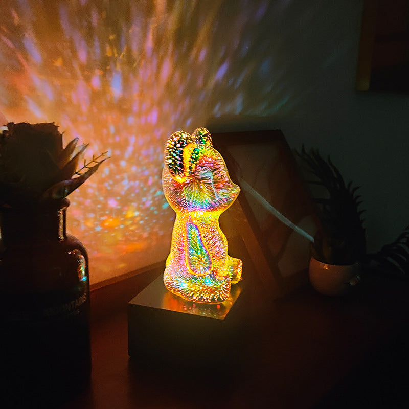 3D Fireworks Mouse Table Lamp