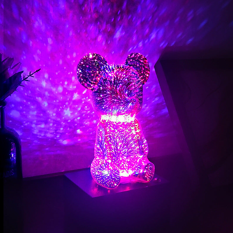 3D Fireworks Mouse Table Lamp