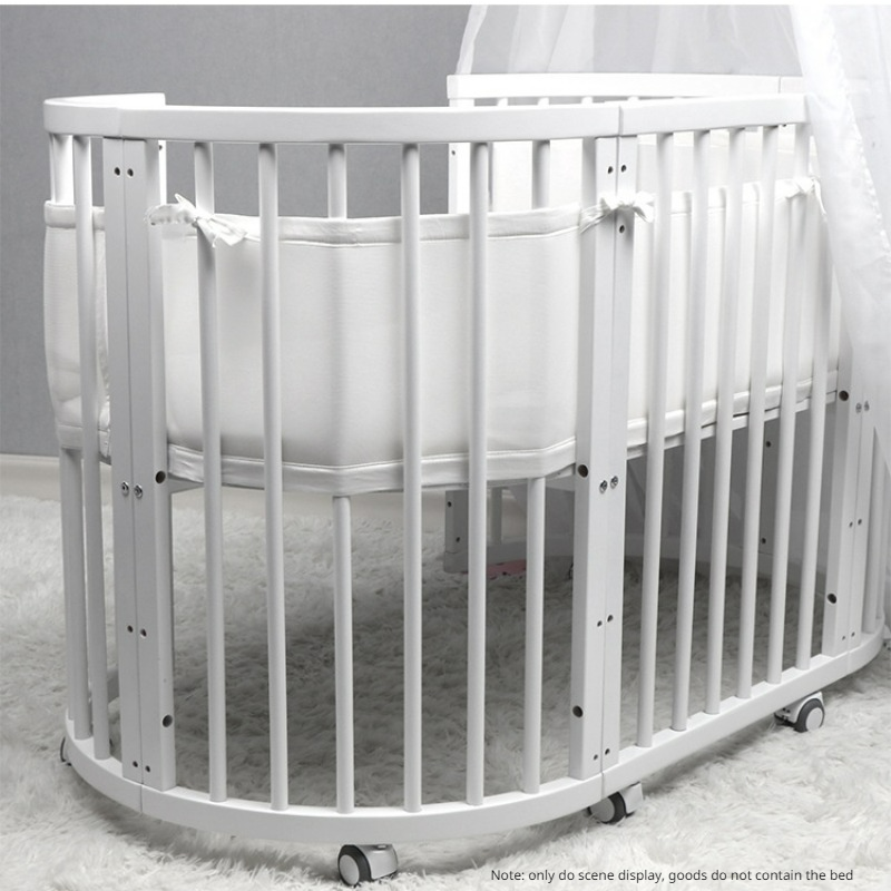 Krippenschutz Baby Antikollisionsbett Zaun Atmungsaktiv Abnehmbare und waschbare Krippenstoßstange