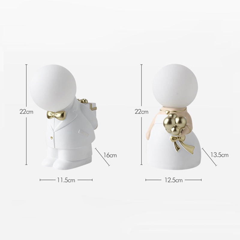 Lampes de table pour le marié et la mariée