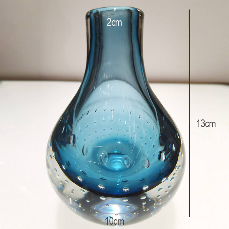 Bernsteinfarbene kreative Glasvase