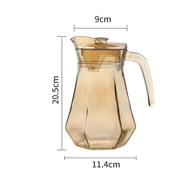 Coupe hexagonale en verre ambré