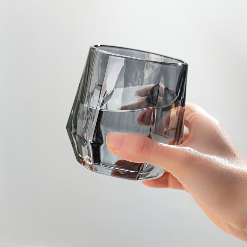 Coupe hexagonale en verre ambré