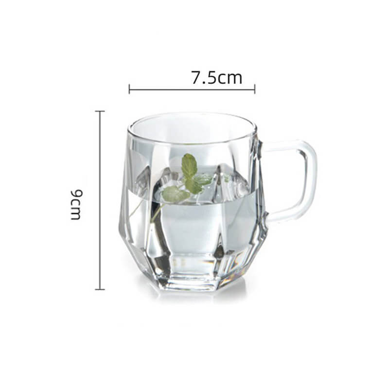 Coupe hexagonale en verre ambré