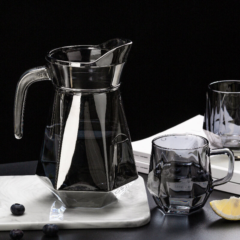 Coupe hexagonale en verre ambré