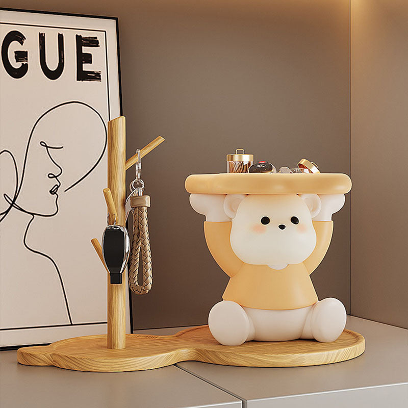 Bear Holding Flowers Storage Tray
