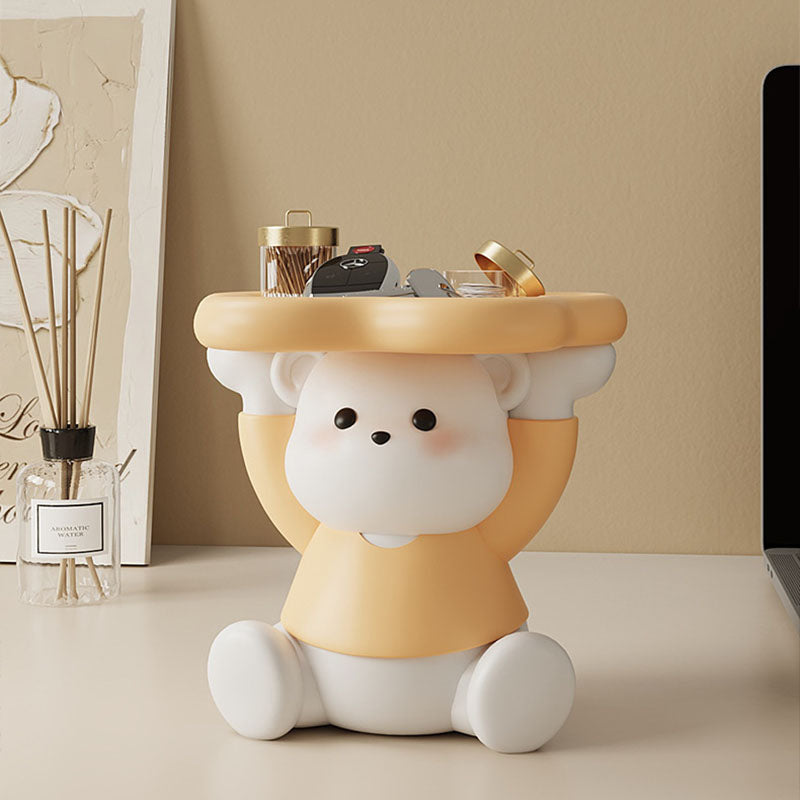 Bear Holding Flowers Storage Tray