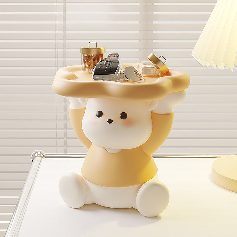 Bear Holding Flowers Storage Tray
