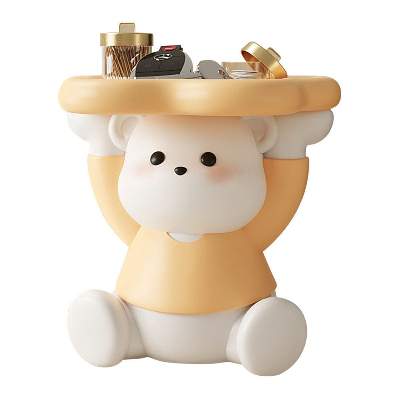 Bear Holding Flowers Storage Tray