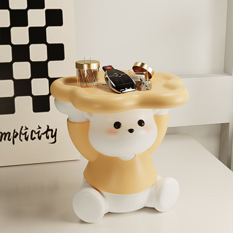 Bear Holding Flowers Storage Tray