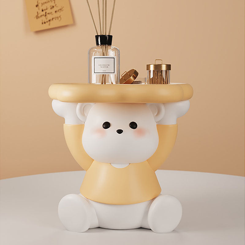 Bear Holding Flowers Storage Tray