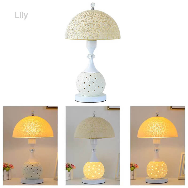 Wunderschöne Crack Keramik Tischlampe