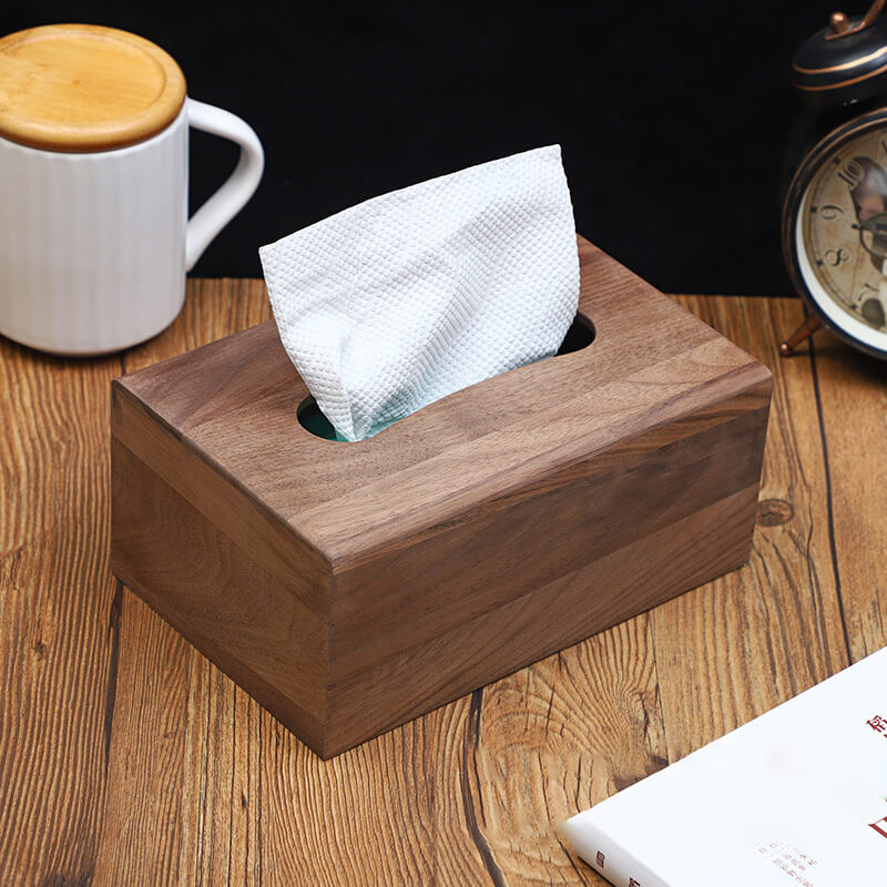 Black Walnut Tissue Box