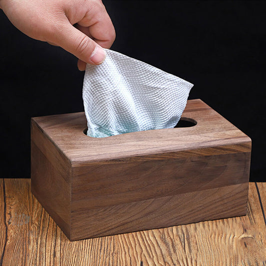 Boîte à mouchoirs en noyer noir