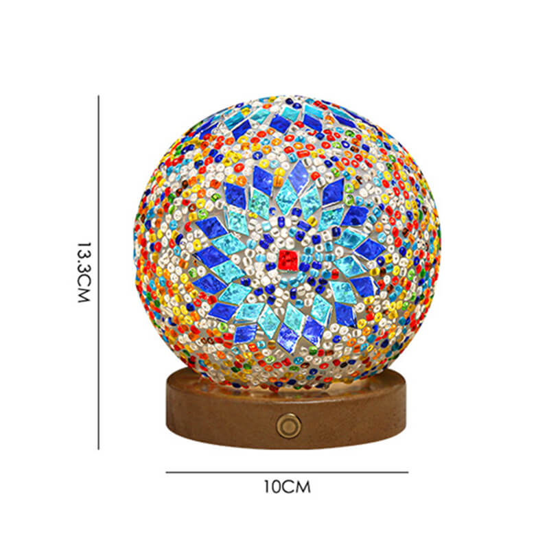 Kreative wiederaufladbare Tischlampe aus Glas im Böhmischen Stil