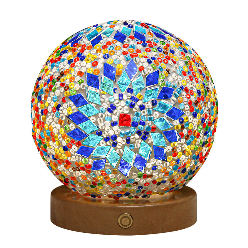 Kreative wiederaufladbare Tischlampe aus Glas im Böhmischen Stil