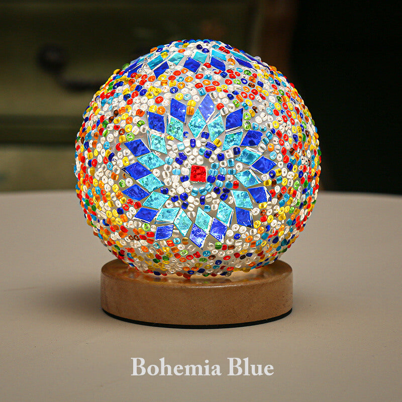Kreative wiederaufladbare Tischlampe aus Glas im Böhmischen Stil