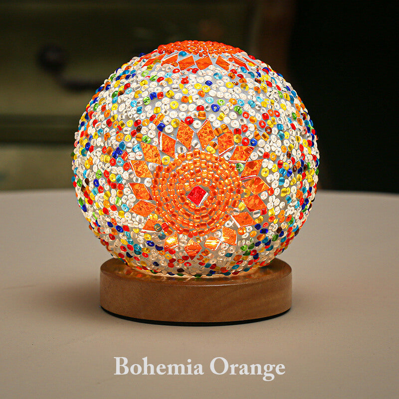 Kreative wiederaufladbare Tischlampe aus Glas im Böhmischen Stil