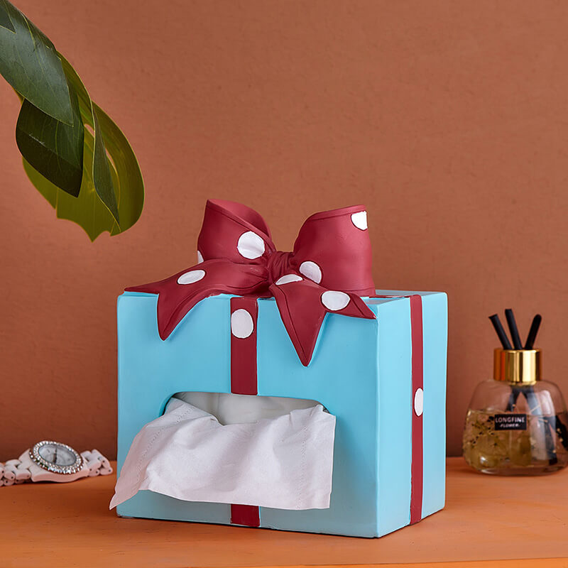 Bowknot Polka Dot Tissue Storage Box