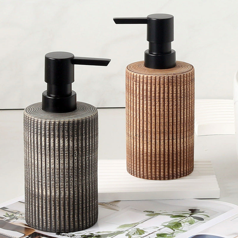 Brushed Cylindrical Lotion Dispenser