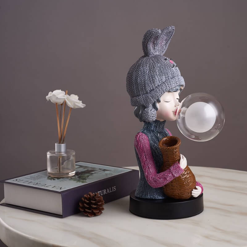 Lampe de bureau à bulles en forme d'oreille de lapin