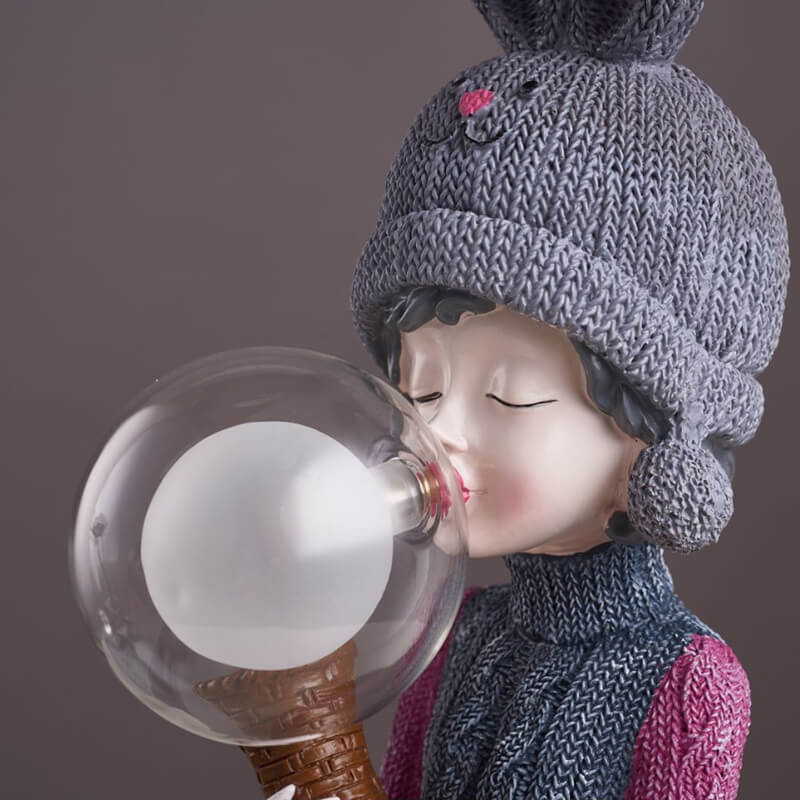 Lampe de bureau à bulles en forme d'oreille de lapin