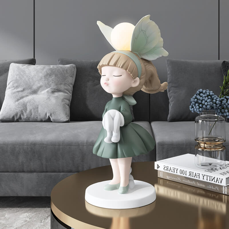 Lampe décorative fille papillon