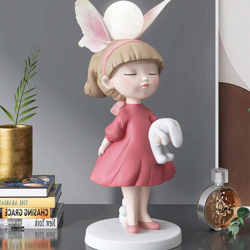 Lampe décorative fille papillon