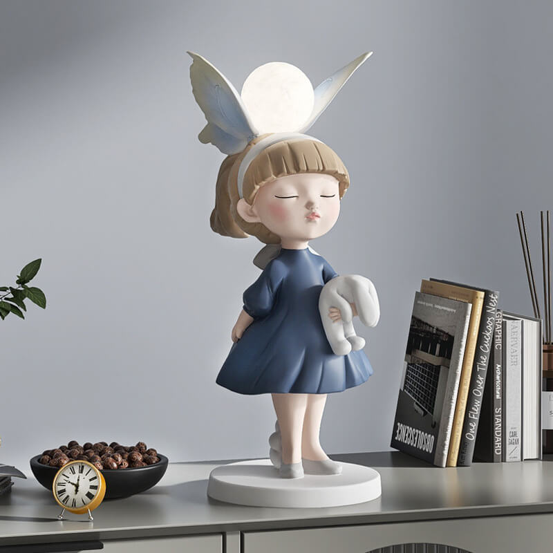 Lampe décorative fille papillon