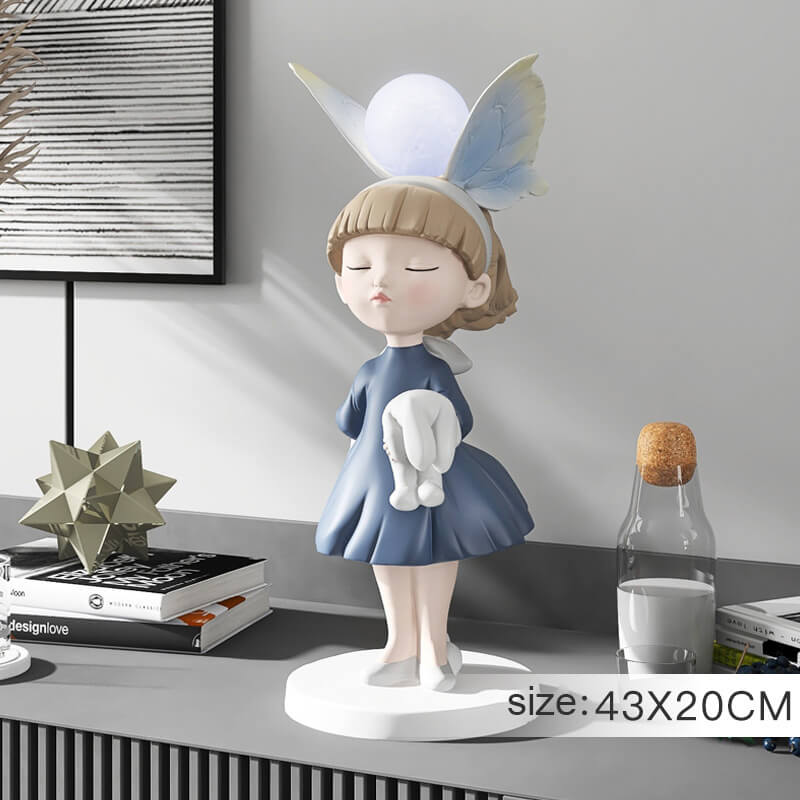 Lampe décorative fille papillon