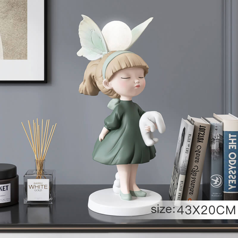 Lampe décorative fille papillon