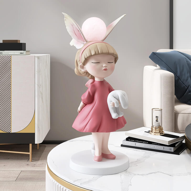 Lampe décorative fille papillon