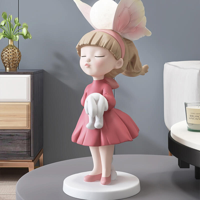 Lampe décorative fille papillon