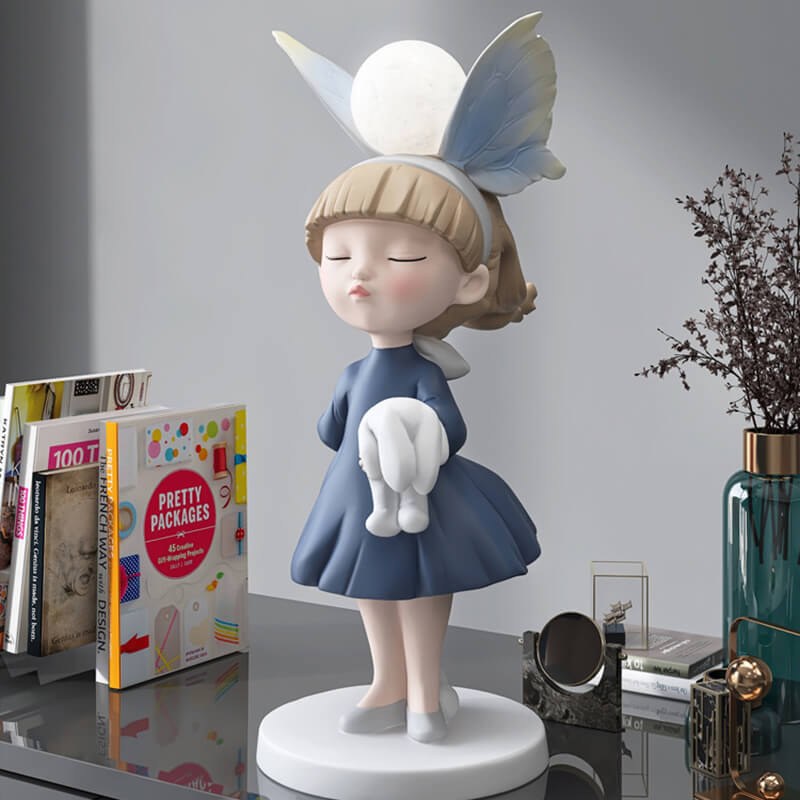 Lampe décorative fille papillon