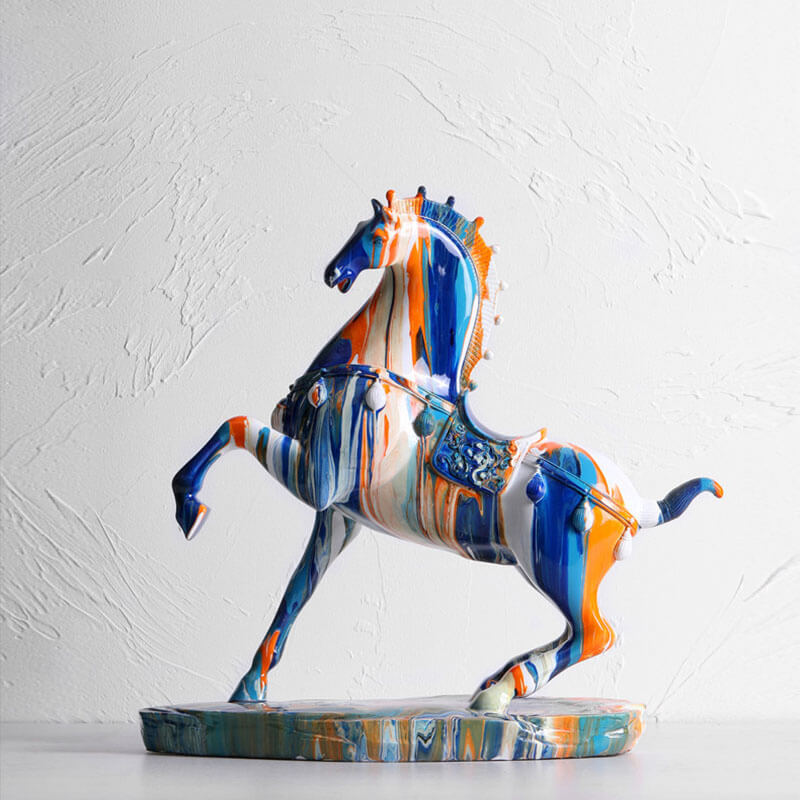 Ornements décoratifs de chevaux de camouflage