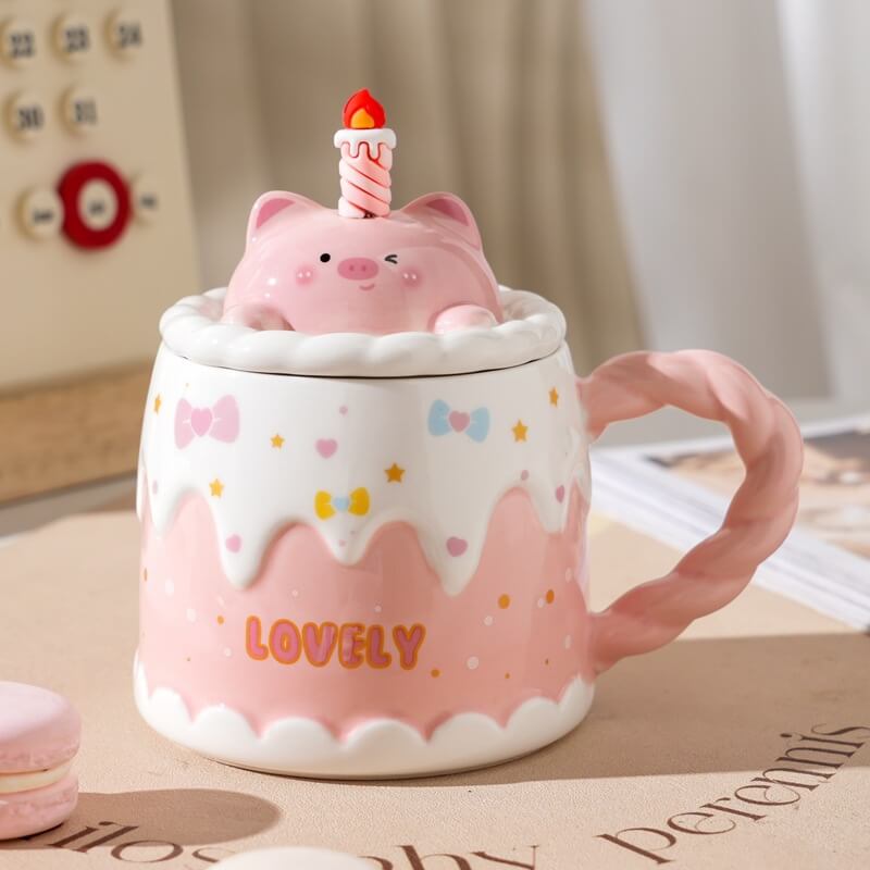 Cartoon Birthday Cake Mug