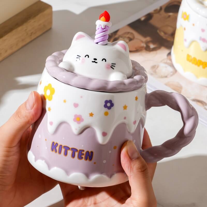 Cartoon Birthday Cake Mug