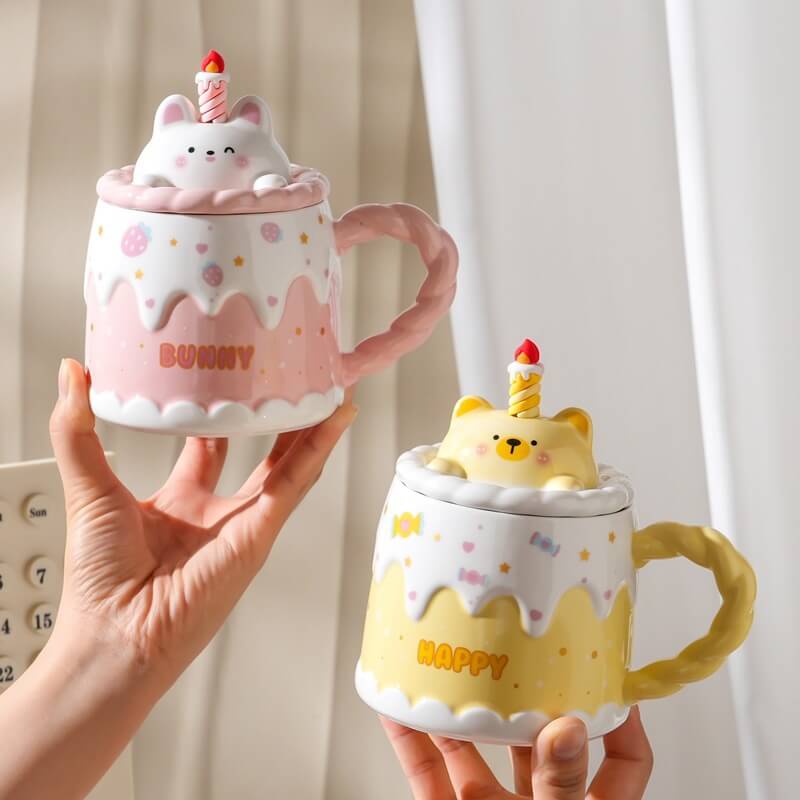 Cartoon Birthday Cake Mug