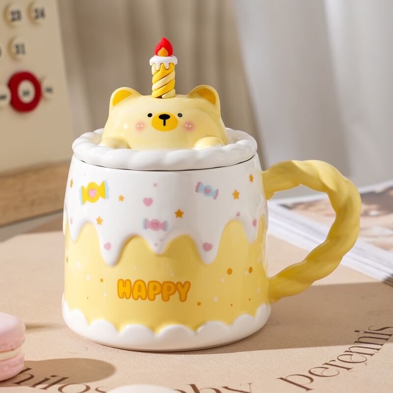 Cartoon Birthday Cake Mug