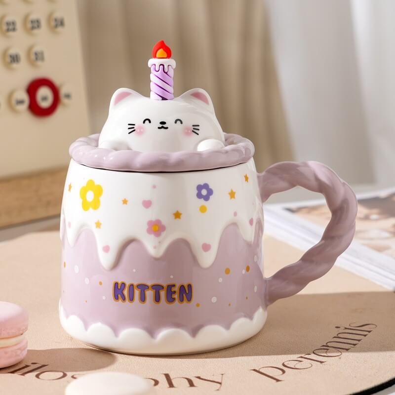 Cartoon Birthday Cake Mug