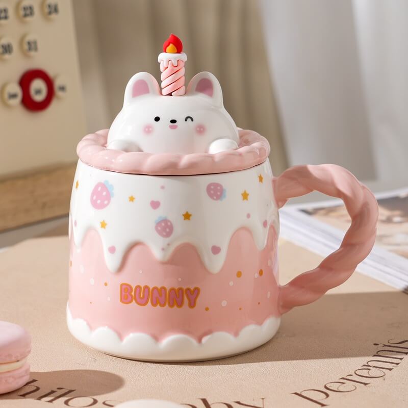 Cartoon Birthday Cake Mug