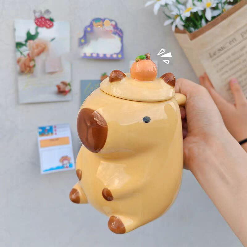 Cartoon Capybara Ceramic Mug