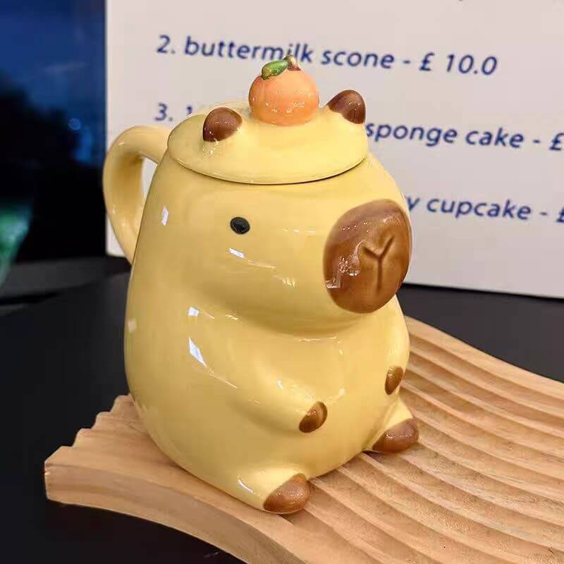 Cartoon Capybara Ceramic Mug